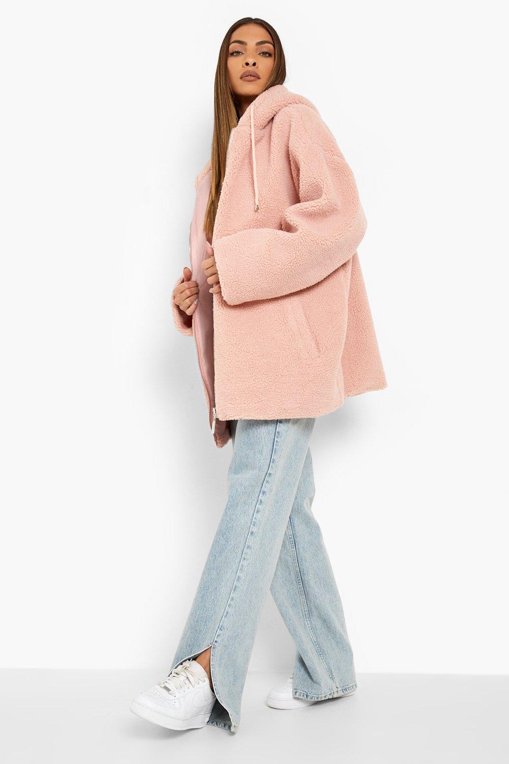 Forever 21 clearance pink teddy coat